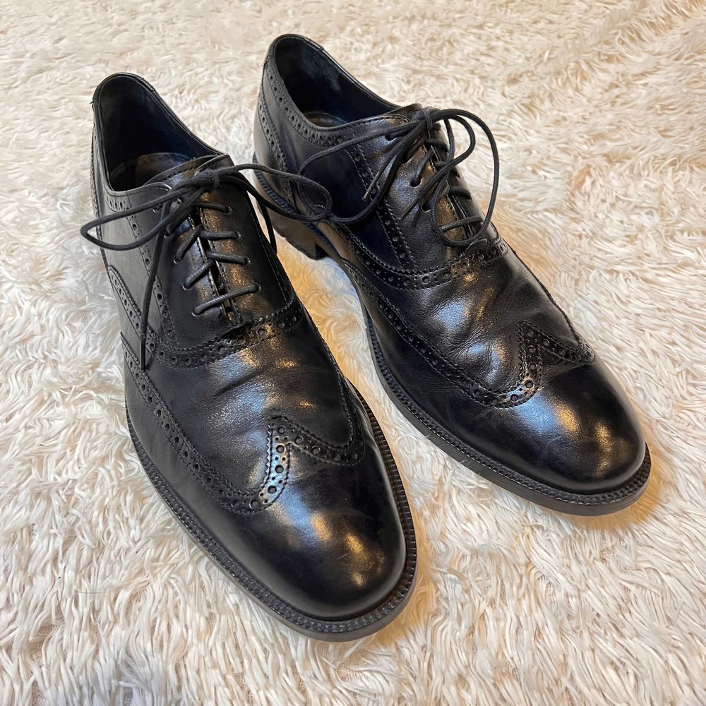 Cole Haan black leather men’s Oxford brogues dress shoes